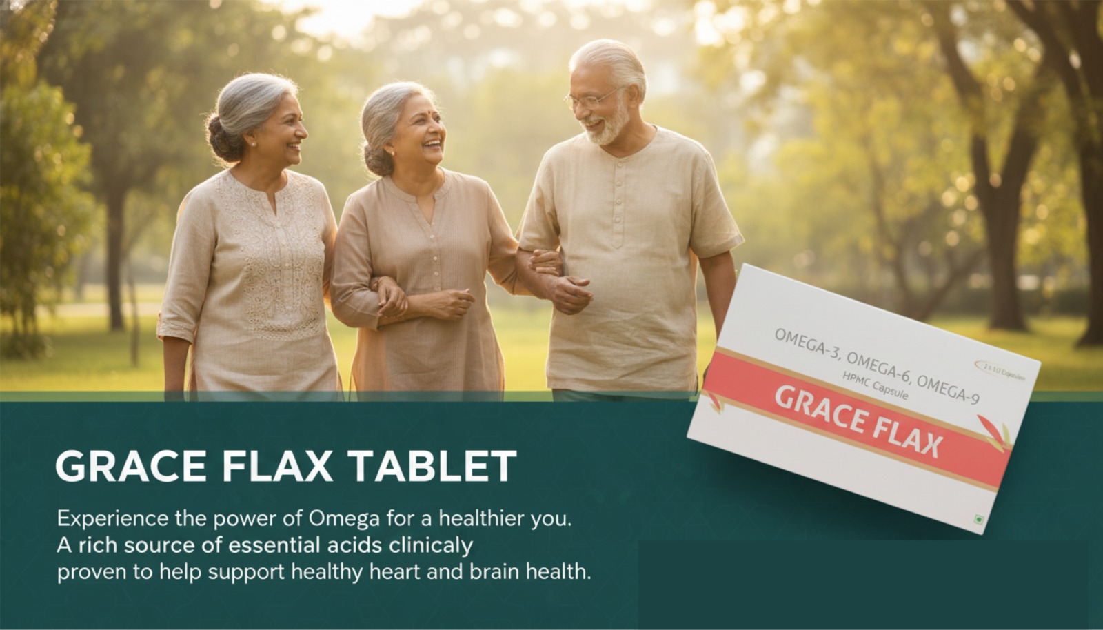 Grace Flax (Flaxseed oil 500mg Capsules) 3strips 30 Tablets