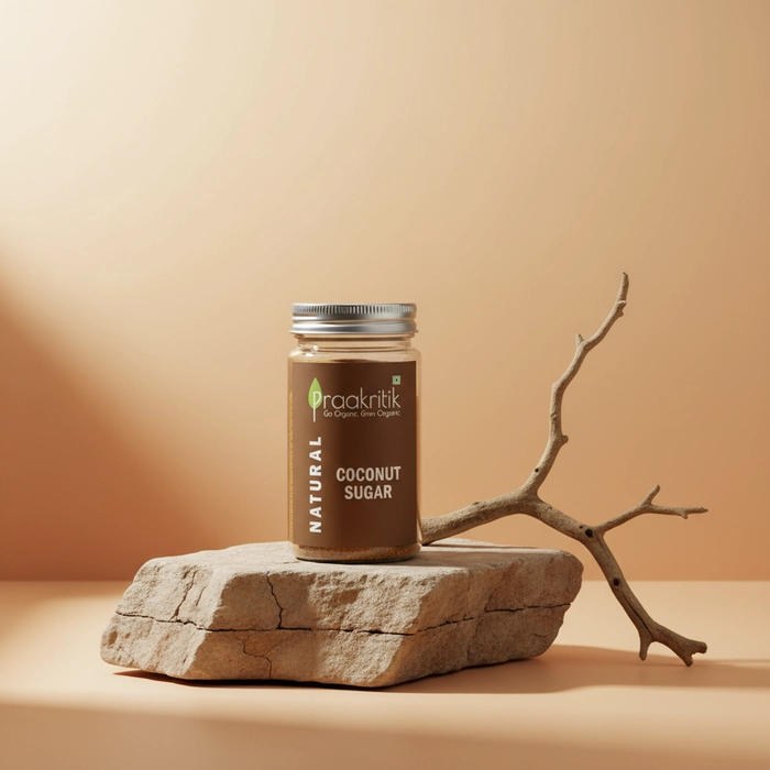 Praakritik Coconut Sugar 300G- Natural Coconut Palm Sugar with No Preservatives - Healthy Natural Unrefined Pure Sugar